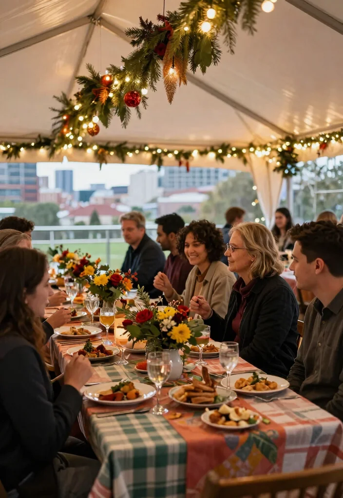 15 Terrace Tent Ideas for Small Rooftops and Tight Spaces - 11. Seasonal Celebration Space 1