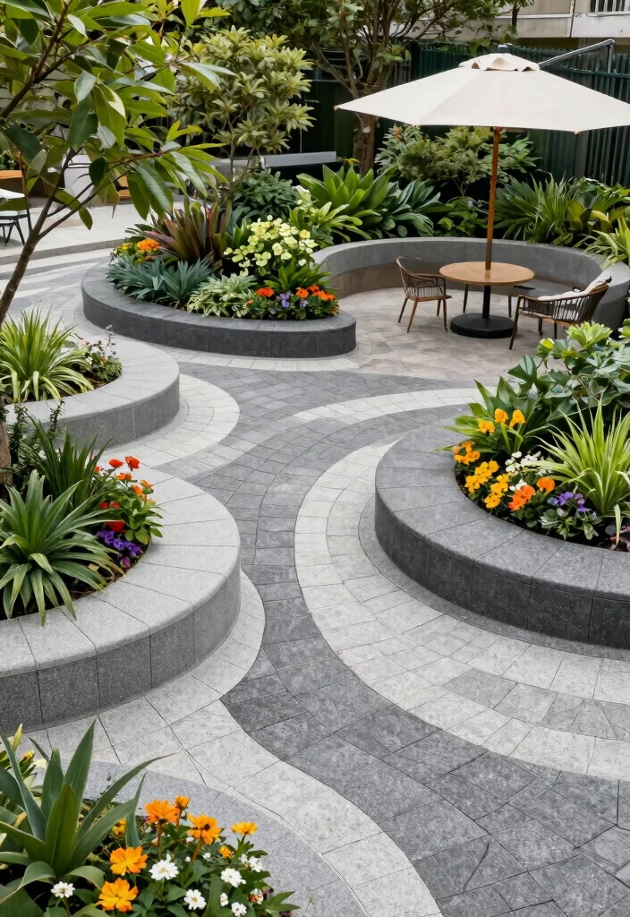 15 Turf and Pavers Backyard Ideas for Low-Maintenance Yards - 8. Modular Paver Designs 1