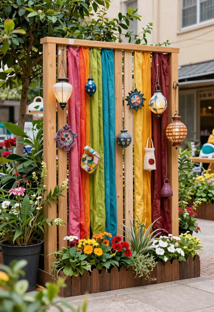 15 Vertical Slat Fence Ideas That Hide Ugly Views and Add Privacy - 15. Privacy with a Twist 1