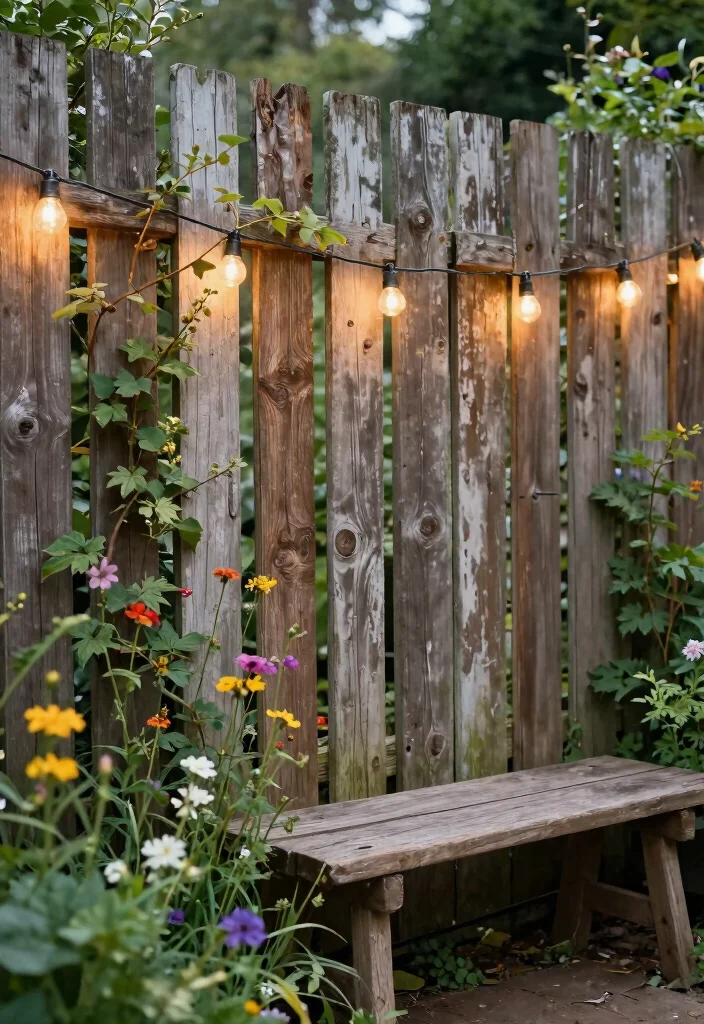 15 Vertical Slat Fence Ideas That Hide Ugly Views and Add Privacy - 2. Rustic Charm 1