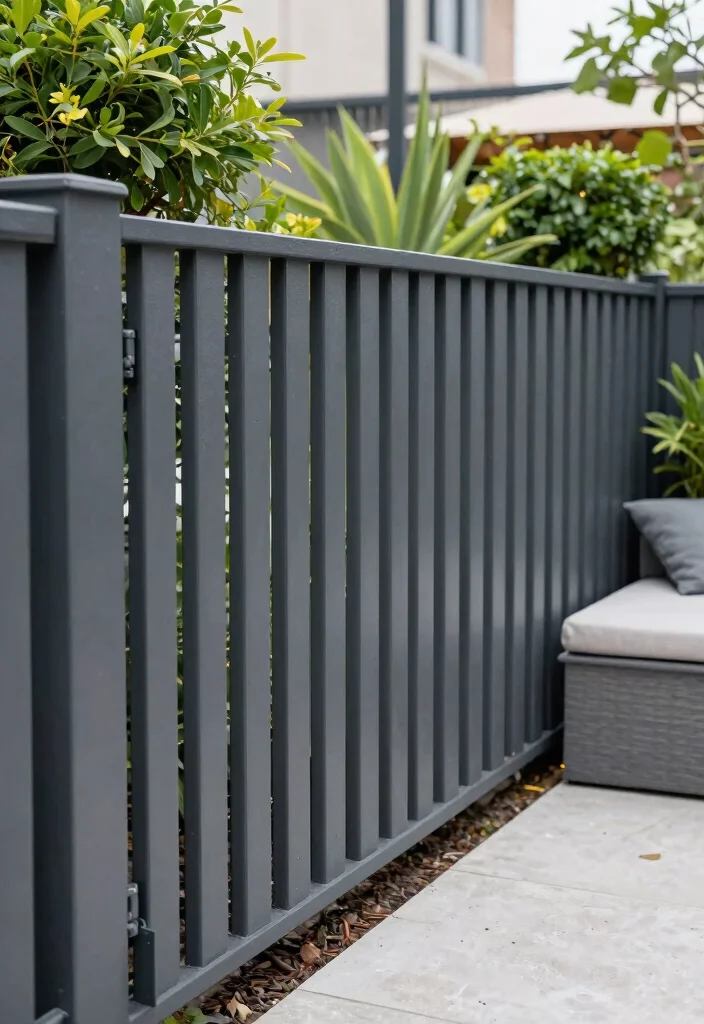 15 Vertical Slat Fence Ideas That Hide Ugly Views and Add Privacy - 7. Composite Materials 1
