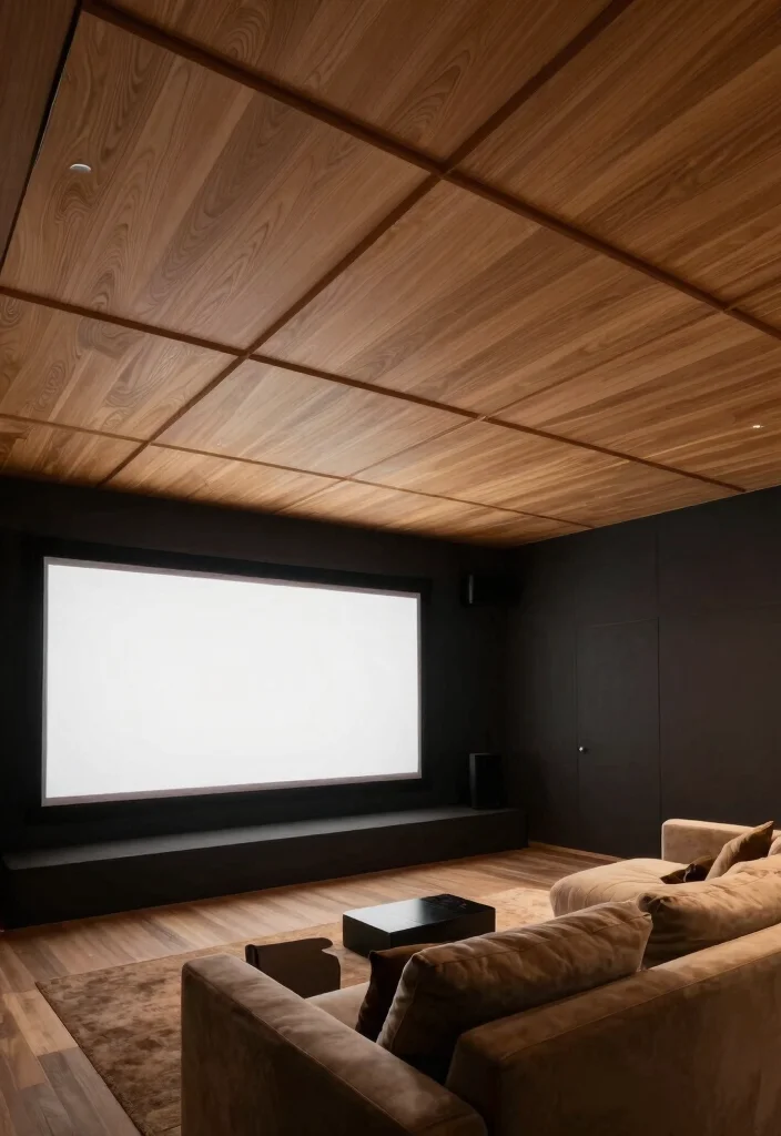 15 Wood Panel Ceiling Ideas That Cover Ugly Ceilings on a Budget - 15. Acoustic Panels with Wood Finishing 1