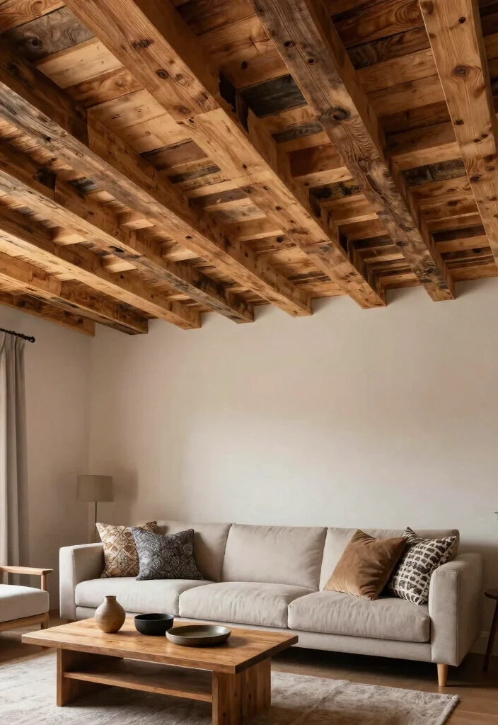 15 Wood Panel Ceiling Ideas That Cover Ugly Ceilings on a Budget - 7. DIY Wood Paneling with Pallets 1